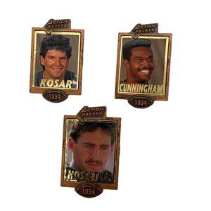 1994 Action Packed QB Club NFL Football Lapel Pins Kosar Hostetler Cunningham